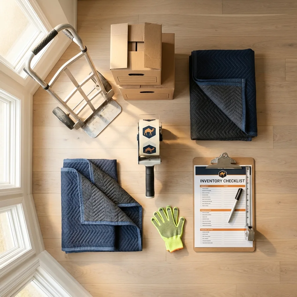 Professional moving supplies and packing materials layout for Mechanicville residential relocations